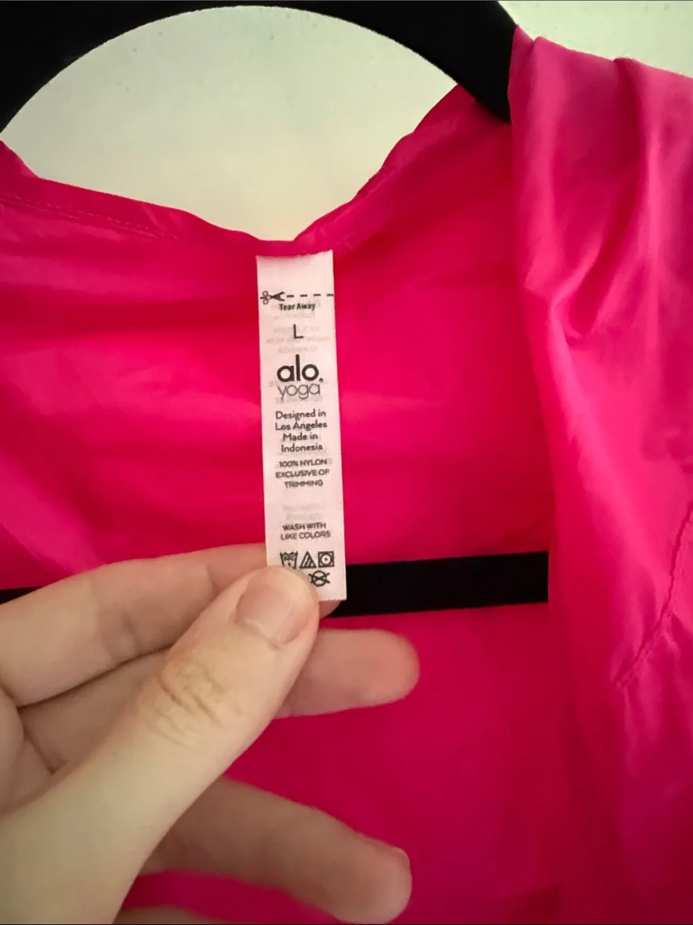 ALO Yoga Hot Pink Hooded Windbreaker Jacket
